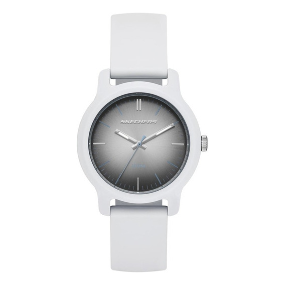 Reloj Mujer Skechers Ostrom De Silicona Correa Blanco