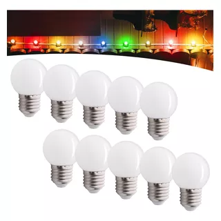 Kit 10 Lâmpada Bolinha Led 3w G45 E27 Bulbo Lustre espelho