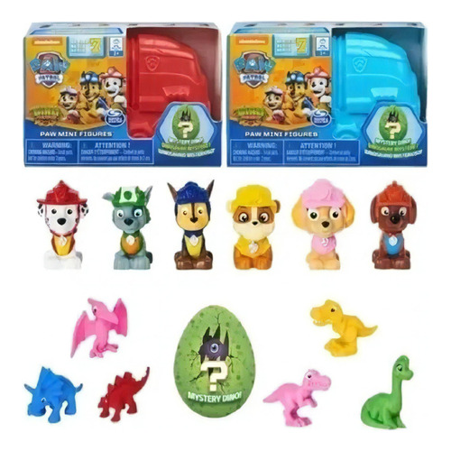 Muñeco Paw Patrol + Dino Rescue Mini Figuras Sorpresa serie 7