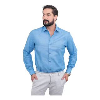 Camisa Social Masculina Linho Italiano Slim Fit Premium