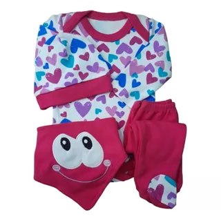 Set Conjunto Body Ranita Babero Gorrito Bebés