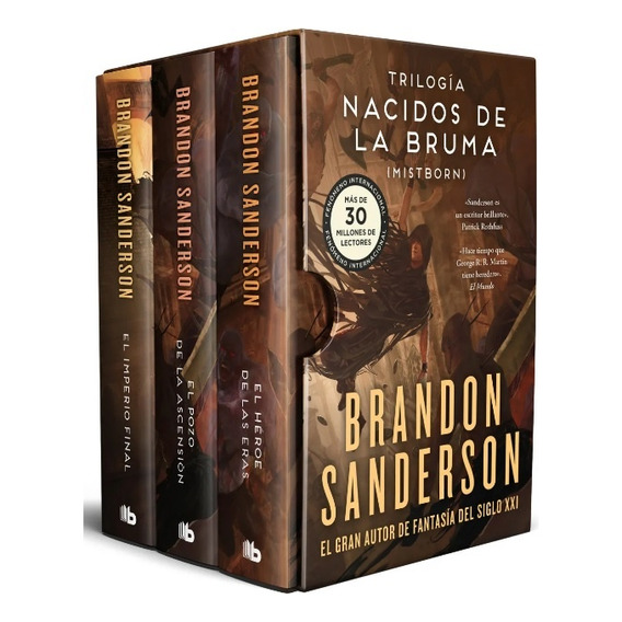 Estuche Nacidos En La Bruma (mistborn), De Brandon Sanderson. Editorial B De Bolsillo, Tapa Blanda, Edición 1 En Español