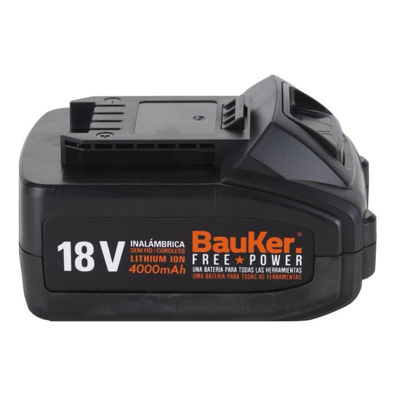 Batería Recargable Bauker 18v 4,0 Ah Free Power