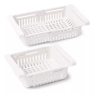 Organizador Multiusos Nevera, Oficina, Hogar Expandible X 2 Color Blanco