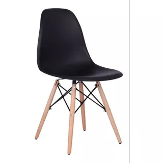 Silla Eames Nordica Para Comedor Patas De Madera Reforzada