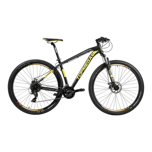 Mountain bike TopMega Thor R29 16" 24v frenos de disco mecánico cambios Shimano Tourney TX y Shimano Tourney TY700 D/Tiro Index color negro  