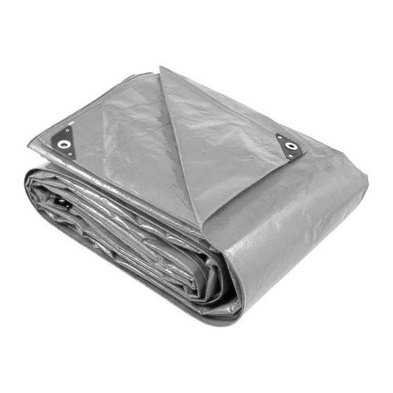 Lona Carpa Multiuso Impermeable 2x3 Mts Gris Con Ojetillos