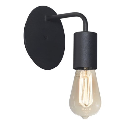 Aplique Vintage Imola Negro Apto Led Ap168 Industrial