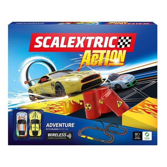 Autopista Eléctrica Scalextric Adventure Action Escala 1:43 Color Multicolor Personaje Scx