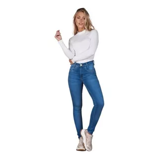 Jeans Elastizado De Mujer Tiro Alto Talle Especial  36 Al 60