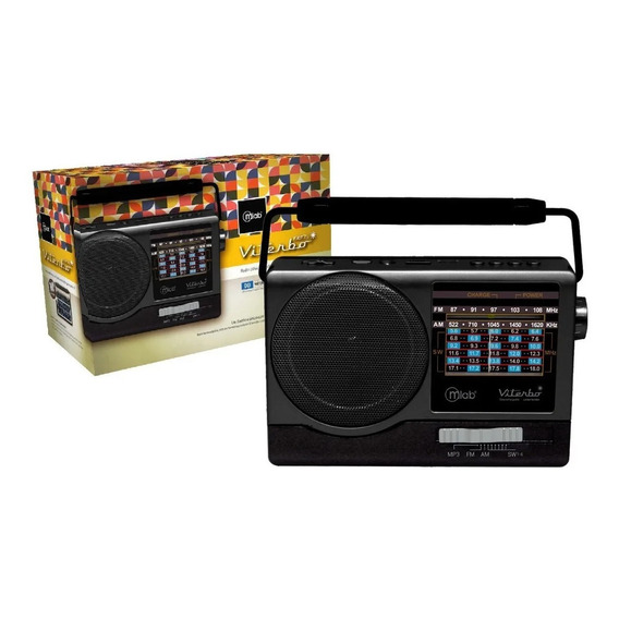 Radio Retro Mlab Viterbo 9145 Bluetooth Usb Fm Negro