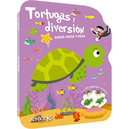 Libro Tortugas Y Diversion Super Pinta Y Pega