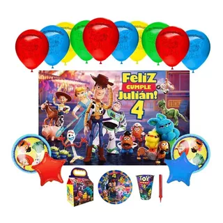 Toy Story Kit De Fiesta 30 Niños Dulceros Platos Fiesta