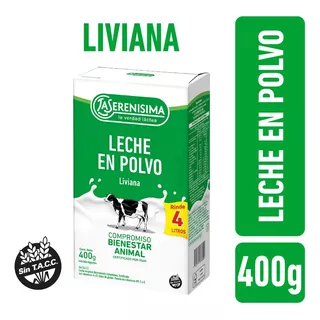 Leche En Polvo Descremada La Serenisima 400gr - Pack X 5