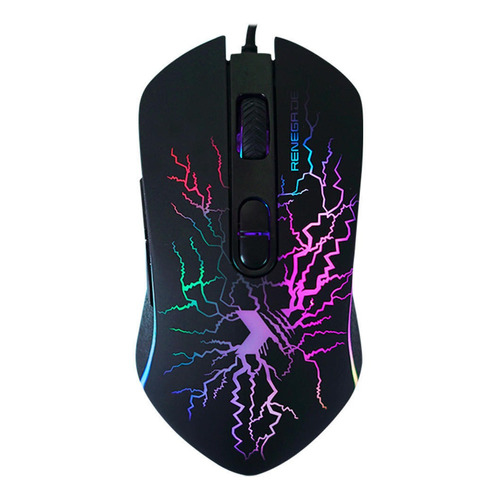 Mouse Gamer Xblade Renegade 3200 Dpi Rgb Programable Black Color Negro