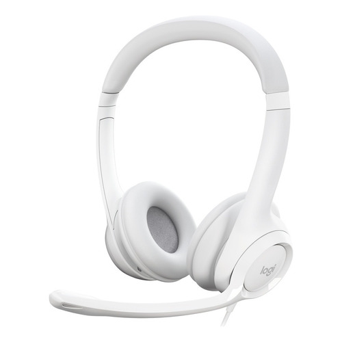 Logitech H390, Diadema Usb, Mic Sin Ruido Y Controles, White Color Blanco