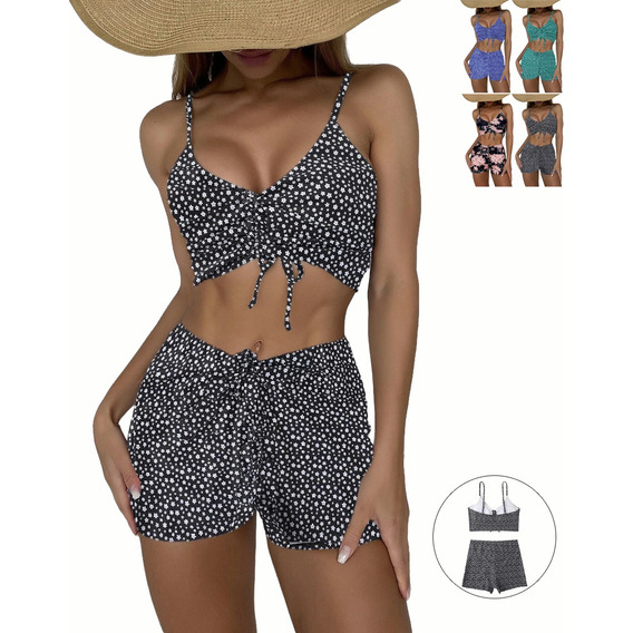 Conjunto De Traje De Baño Tankini Para Mujer, Secado Rápido