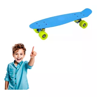 Mini Cruiser Skate Infantil Radical Estampa Azul - Dm Toys