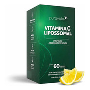 Vitamina C Lipossomal Pura Vida 1100mg 60cáp C/ Óleo De Coco