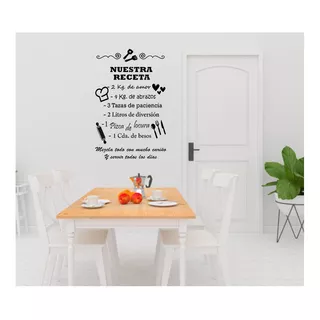 Vinilos Decorativos Pared Frases Cocina Habitacion A 1 Color