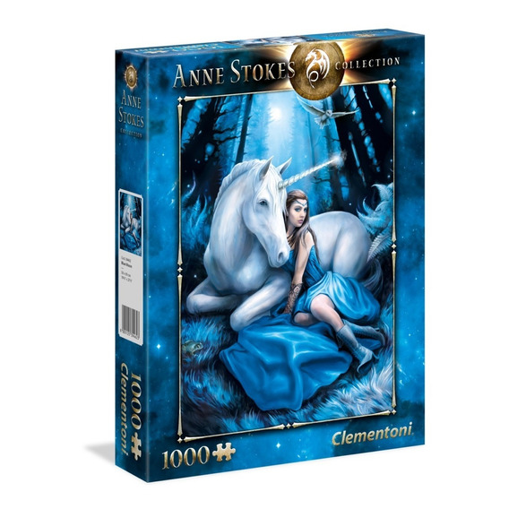 Blue Moon Unicornio Anne Stokes Rompecabezas 1000 Clementoni