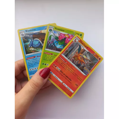 Carta Pokémon Blastoise foil Coleção Pokémon Go Rara