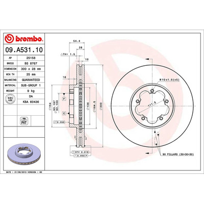 Discos Brembo Ford Transit Bus 2.4 D 2008 A 2019 D Par