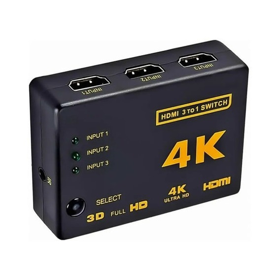 Switch Hdmi 4k 3x1 Splitter Video Alta Calidad Controlremoto