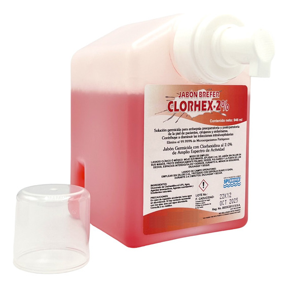 Gluconato De Clorhexidina Espuma 2% 946 Ml. Antimicrobiana 