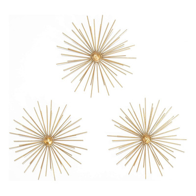 Habitat Wa3716w Cabers Gold Starbursts Metal Wall Art, Metál