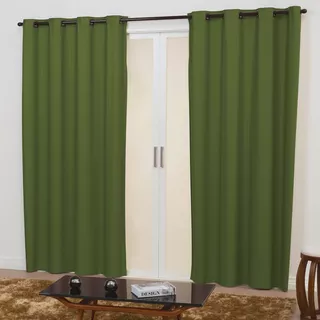 Cortina Blackout Pvc Corta 100 % A Luz 2,80m X 2,30m Sala Qu Cor Verde