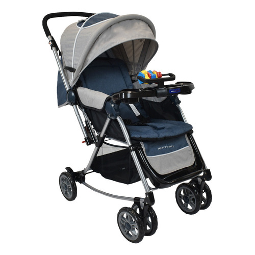 Coche Mecedora Bebe Happy Baby Logan Color Azul Chasis azul