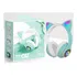 Auriculares gamer inalámbricos CAT Gaming LEF-1058 verde con luz LED
