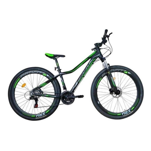 Bicicleta Profit Montana X20 R27 S 8v frenos de disco hidráulico cambios Shimano Ty300 y Shimano Tz500 color gris/verde