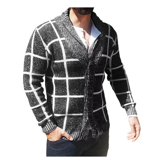 Cardigan / Sweater / Chaleco Hombre Cuadros