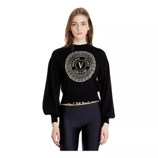 Suéter Versace Jeans Couture V Emblem Jersey Original Mujer