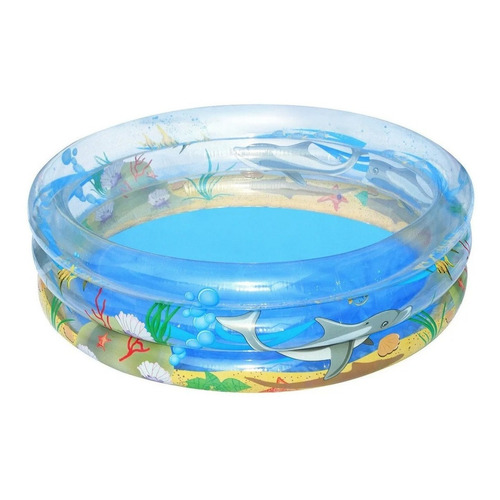 Alberca Inflable Circular Infantil Tropical Chica Bestway Color Multicolor