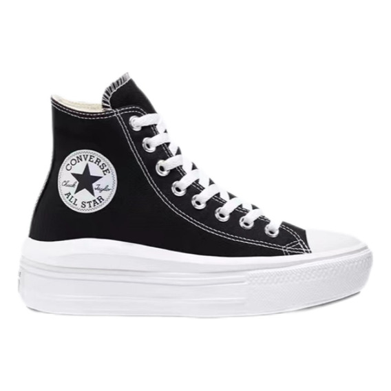 Tenis Converse Chuck Taylor Plataforma  Move Ivory Negro