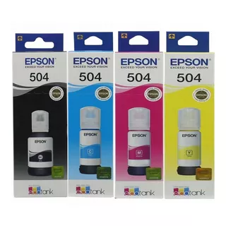 Combo 4 Tinta 504 Originales Para Epson L4150 L4160 L6191 