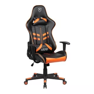 Silla De Escritorio Lotus Gamer Ergonómica Color Negro/naranja