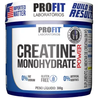 Suplemento Em Pó Profit Laboratórios  Creatine Monohydrate Power Creatina Monohidratada Creatine Monohydrate Power Em Pote De 300g