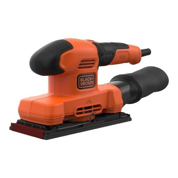 Lijadora   orbital Black+Decker BEW220  negra y naranja 150W 220V