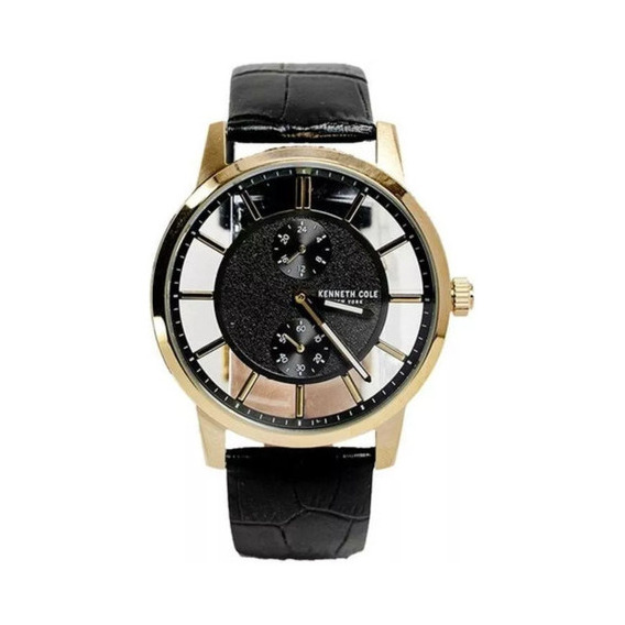 Reloj Kenneth Cole Transparency Para Hombre Modelo Kc5057000 Color de la correa Negro