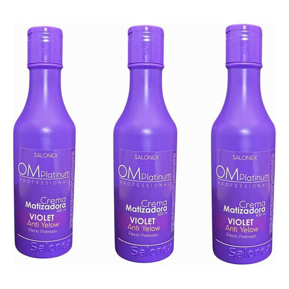 Pack3 Crema De Matizador Violeta De 450ml Om Salonex