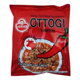 Ramen Coreano Ottogi Ramyon Res Picante 4 Piezas