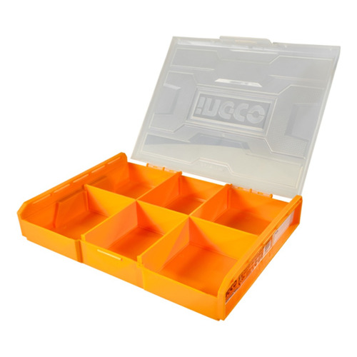 Caja Organizador De Herramientas Accesorios Apilable Ingco Color Amarillo