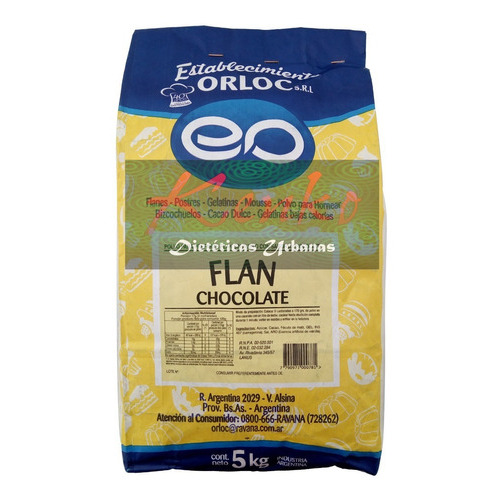 Flan Sabor Chocolate 5kg ( Orloc) Kenko Dieteticas / Almagro