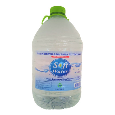 Água Destilada 5 Litros P/autoclave Soft Water Ultra Violeta