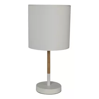 Lámpara De Mesa Escandinava Con Lámpara Led Estructura Blanco Pantalla Blanco