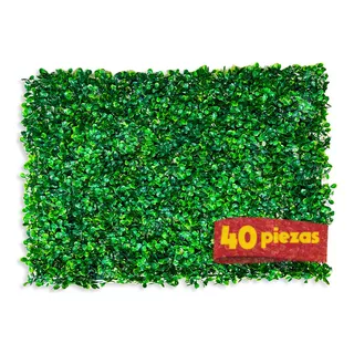 Muro Verde Follaje Artificial Jardin Vertical Sintetico 40pz